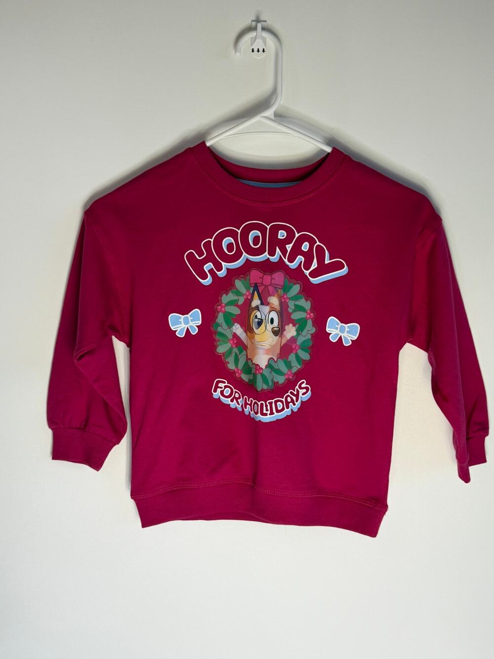 Bluey Girls 4T Holiday Sweatshirt Flip Graphic